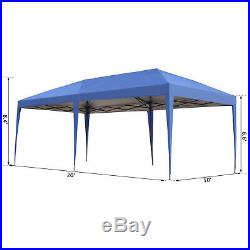 Outsunny 10 x 20 Outdoor Gazebo Pop Up Canopy Party Tent Blue