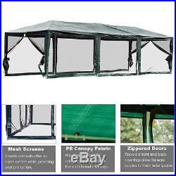 Outsunny 10' x 30' Gazebo Canopy Cover Tent with Removable Walls Green