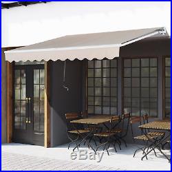 Outsunny 10'x8' Awning Door Canopy Back Outdoor Sun Rain Shade Shelter Cover