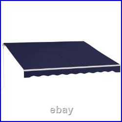 Outsunny 12' x 10' Electric Retractable Awning with Remote Controller, Dark Blue