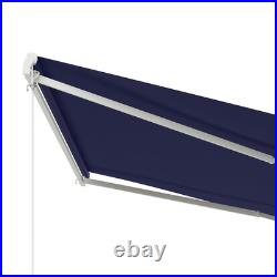 Outsunny 12' x 10' Electric Retractable Awning with Remote Controller, Dark Blue
