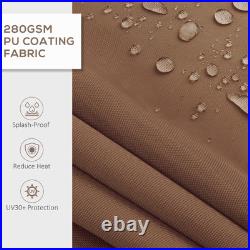 Outsunny 12' x 10' Patio Retractable Awning Sunshade Shelter, Coffee