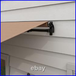 Outsunny 12' x 10' Patio Retractable Awning Sunshade Shelter, Coffee