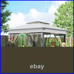 Outsunny 12' x 12' Outdoor Pop-Up Tent Canopy With Mesh Sidewalls and Bag