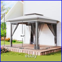 Outsunny 12' x 12' Outdoor Pop-Up Tent Canopy With Mesh Sidewalls and Bag