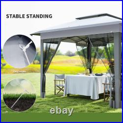 Outsunny 12' x 12' Outdoor Pop-Up Tent Canopy With Mesh Sidewalls and Bag