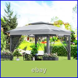 Outsunny 12' x 12' Outdoor Pop-Up Tent Canopy With Mesh Sidewalls and Bag
