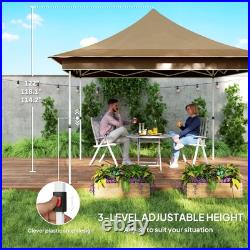 Outsunny 12 x 12 ft. Pop Up Canopy Tent, Instant Shelter, Beige