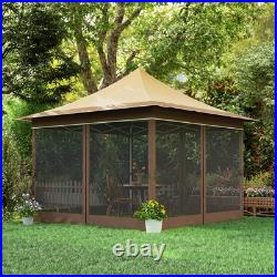 Outsunny 12 x 12 ft. Pop Up Canopy Tent, Instant Shelter, Beige