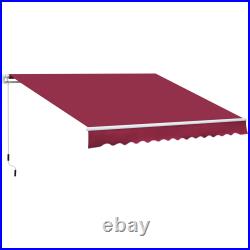 Outsunny 12'x8' Retractable Patio Awning/Sun Shade for Outdoor Patio