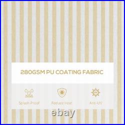 Outsunny 13' x 10' Patio Retractable Awning Sunshade Shelter Beige & White