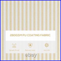 Outsunny 13' x 10' Patio Retractable Awning Sunshade Shelter Beige & White