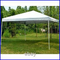 Outsunny 13'x13' Easy Pop Up Canopy Shade Cover Party Tent Outdoor Gazebo White