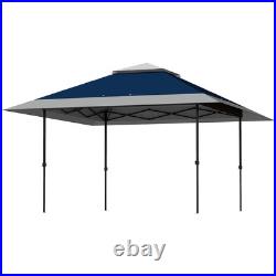 Outsunny 13'x13' Pop Up Canopy with Wheeled Carry Bag and Sand Bags, Navy