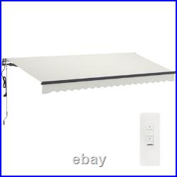 Outsunny 15' x 10' Electric Retractable Awning, All Aluminum Frame, White