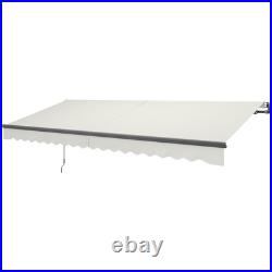 Outsunny 15' x 10' Electric Retractable Awning, All Aluminum Frame, White