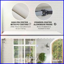 Outsunny 15' x 10' Electric Retractable Awning, All Aluminum Frame, White