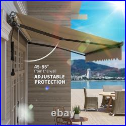 Outsunny 15' x 10' Electric Retractable Awning, All Aluminum Frame, White
