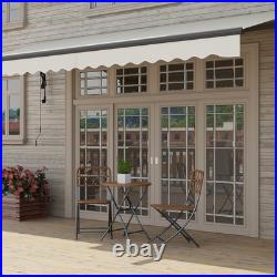 Outsunny 15' x 10' Electric Retractable Awning, All Aluminum Frame, White