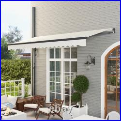 Outsunny 15' x 10' Electric Retractable Awning, All Aluminum Frame, White