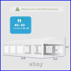Outsunny 16.5' x 33' Party Tent Canopy with Removable Sidewalls
