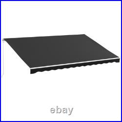 Outsunny 16' x 10' Electric Retractable Awning with Remote Controller, Black Outsunny 16' x 10' Electric Retractable Awning with Remote Controller, Black