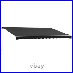 Outsunny 16' x 10' Electric Retractable Awning with Remote Controller, Black