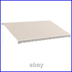 Outsunny 16' x 10' Electric Retractable Awning with Remote Controller, Cream