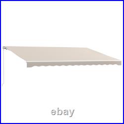 Outsunny 16' x 10' Electric Retractable Awning with Remote Controller, Cream