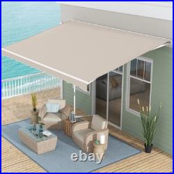 Outsunny 16' x 10' Electric Retractable Awning with Remote Controller, Cream