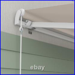 Outsunny 16' x 10' Electric Retractable Awning with Remote Controller, Cream