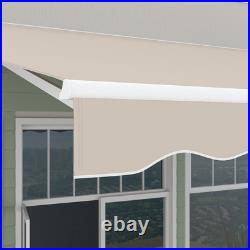 Outsunny 16' x 10' Electric Retractable Awning with Remote Controller, Cream