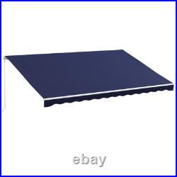 Outsunny 16' x 10' Electric Retractable Awning with Remote Controller, Dark Blue