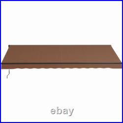 Outsunny 16' x 10' Patio Retractable Awning Sunshade Shelter, Brown