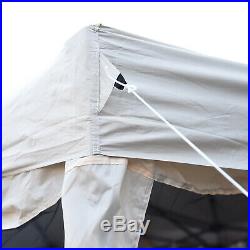 Outsunny 20 x 10 Outdoor Pop Up Canopy Gazebo with Mesh Side Walls Beige