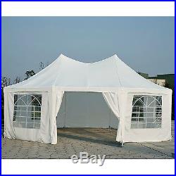Outsunny 22' x 16' Large Octagon Outdoor Wedding Party Canopy Gazebo Tent White