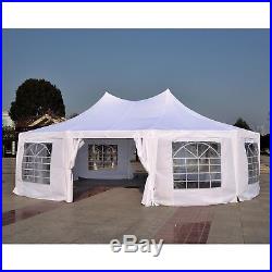 Outsunny 29'x21' Heavy Duty Decagonal Gazebo Canopy Wedding Party Tent Windows
