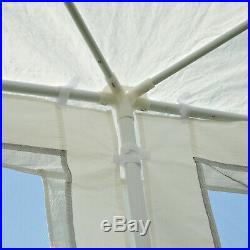Outsunny 30' x 10' Pop Up Canopy Party Tent with Mesh Side Walls White/Black