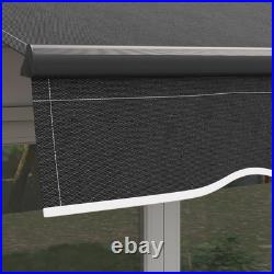 Outsunny 8' x 6.5' Patio Retractable Awning Sunshade Shelter, Dark Gray