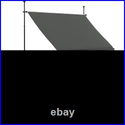 Outsunny Freestanding Retractable Awning, Non-Screw