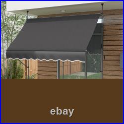 Outsunny Freestanding Retractable Awning, Non-Screw