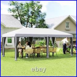 Outsunny10'x20' Pop Up Party Tent Gazebo Wedding Canopy with Netting Sidewalls