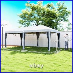 Outsunny10'x20' Pop Up Party Tent Gazebo Wedding Canopy with Netting Sidewalls