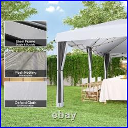 Outsunny10'x20' Pop Up Party Tent Gazebo Wedding Canopy with Netting Sidewalls