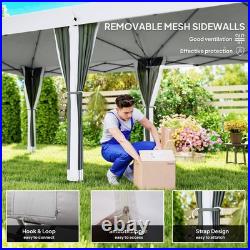 Outsunny10'x20' Pop Up Party Tent Gazebo Wedding Canopy with Netting Sidewalls