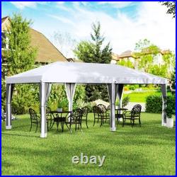 Outsunny10'x20' Pop Up Party Tent Gazebo Wedding Canopy with Netting Sidewalls