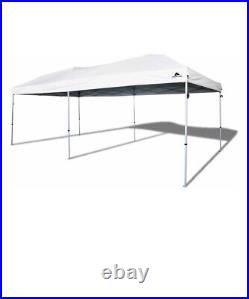 Ozark Trail 20' x 10' Straight Leg Outdoor Easy Pop-up Canopy, White