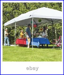 Ozark Trail 20' x 10' Straight Leg Outdoor Easy Pop-up Canopy, White