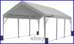PEAKTOP OUTDOOR 12x20ft Garden Shed Carport Car Shelter Heavy Duty Garage Canopy