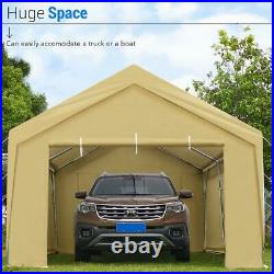 PEAKTOP OUTDOOR Carport Awning Canopy Heavy Duty Car Shelter Garage Tent 12X20FT